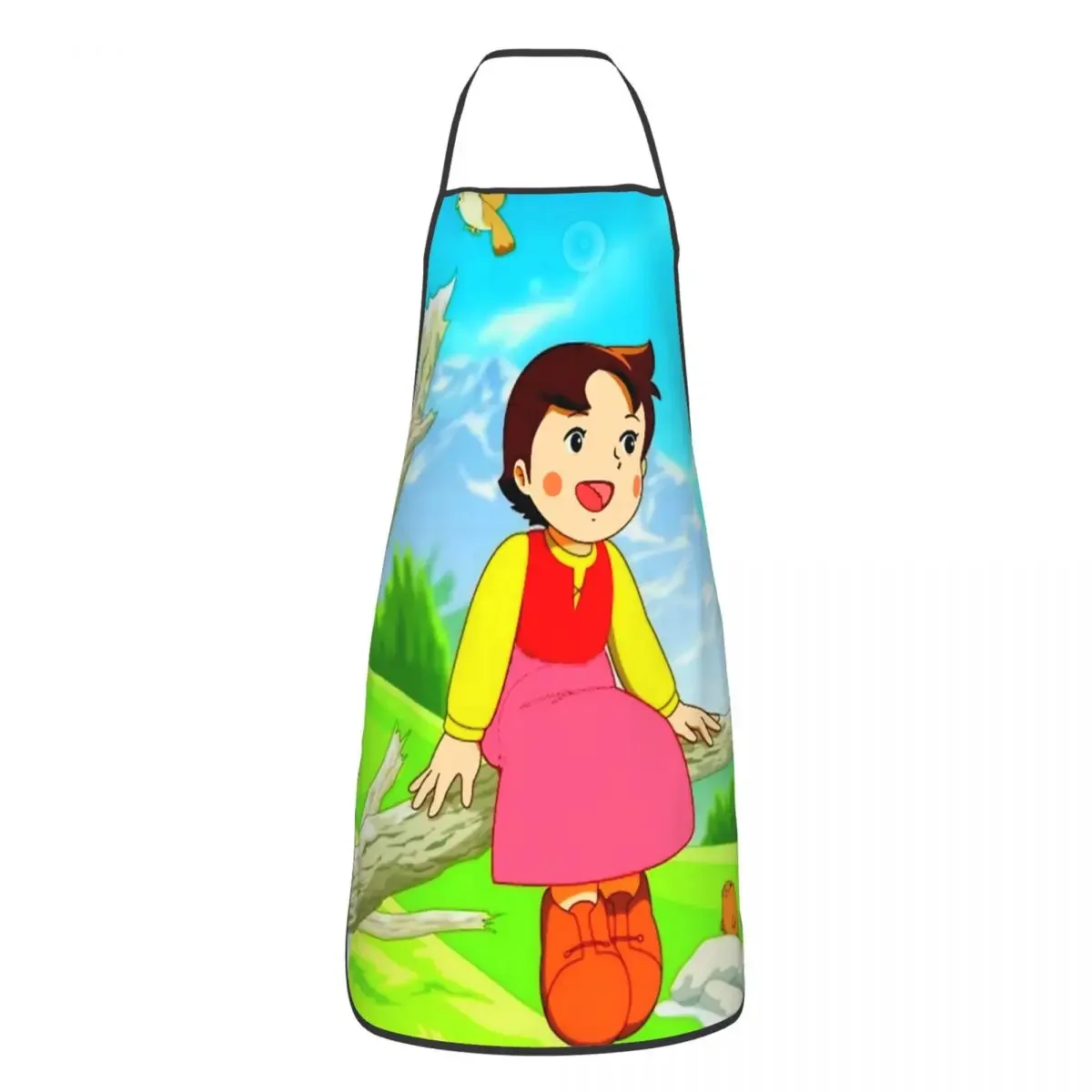 Кухонный шеф-повар Heidi, кухонный фартук для выпечки, для мужчин и женщин, мультяшные рисунки, гарнитура для живописи