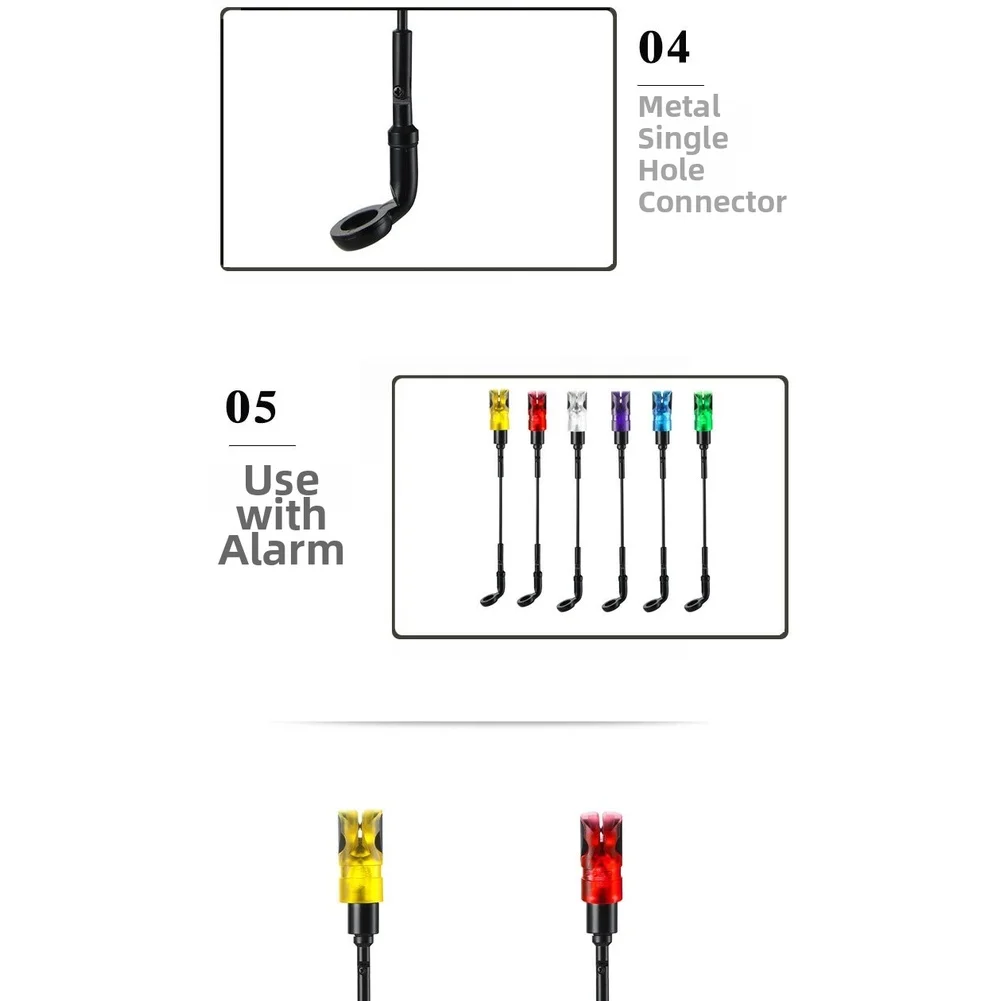 Hard Rod Swing Bite Indicators Tensioner Fishing Alarm Accessory No Light Fishing Tools Using A Spherical Magnet Clamp