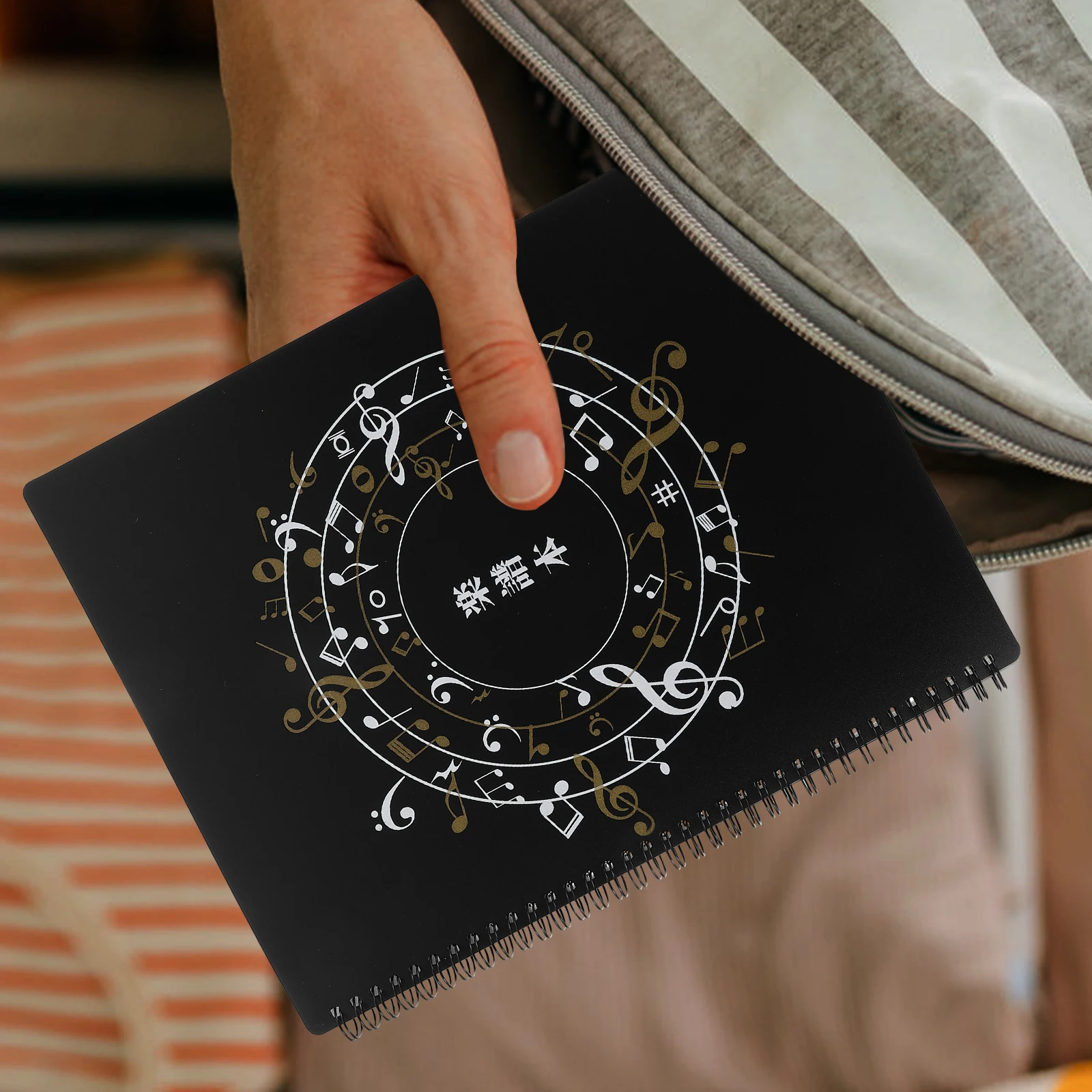 

A4 Music Binder Nonreflective Piano Sheet Folder Writable Organizer for Practice Performance Musical Class Sheet Music Holder