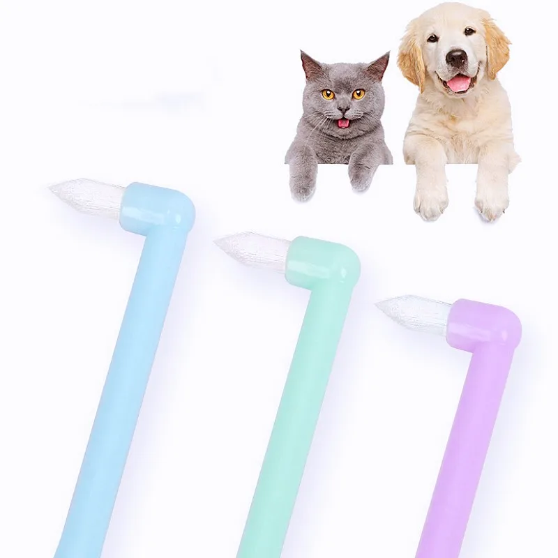 Dog Toothbrush 2PC Oral Care Pet Toothbrushes 2PC Suit Mini Head Brush for Dog Teeth Cleaning Soft Hair Dogs Toothbrush 2PCS Set