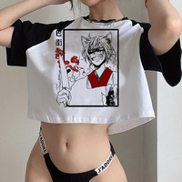 Tomoe Kamisama Kiss aesthetic graphic fairycore crop top Female vintage kawai goth fairy grunge crop top