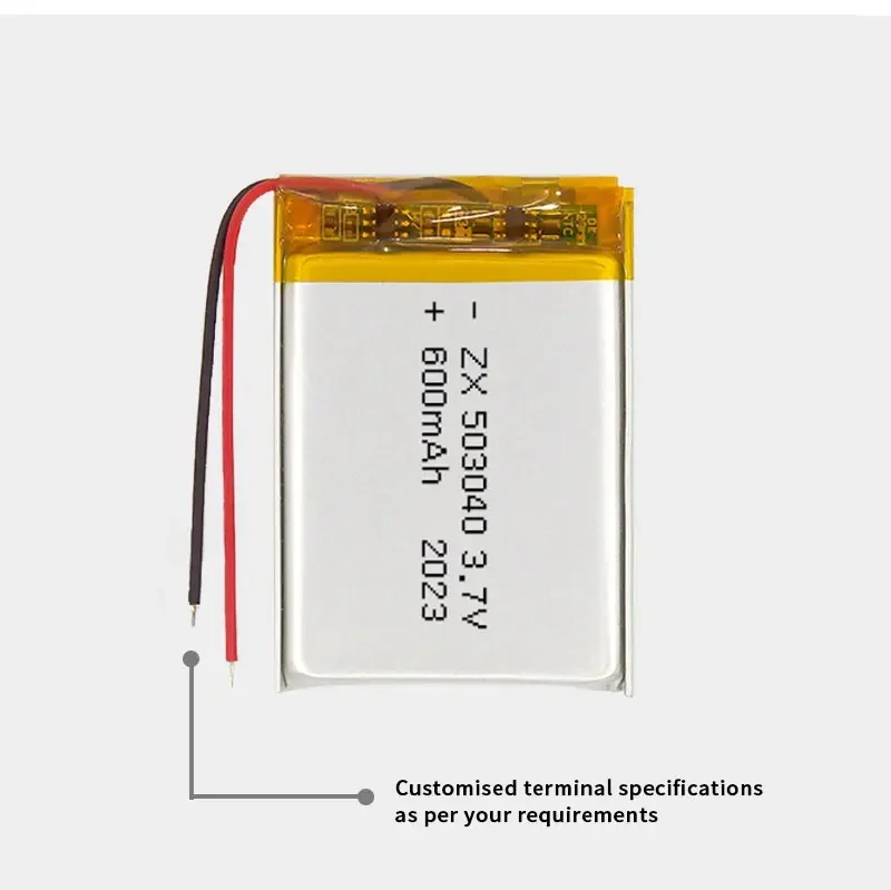 3.7V 600mAh LIPO Batteries 503040 053040 Li-Ion Polymer Lithium