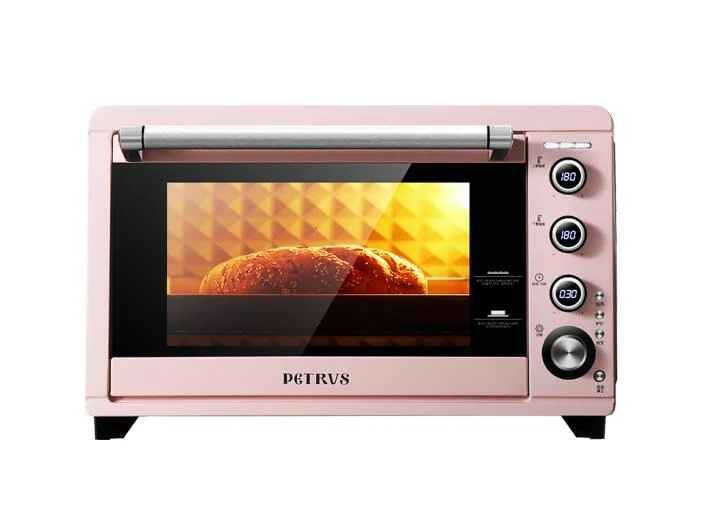 

china petrus home electric oven multi-function 45L baking cake household hot air large capacity PE3050 pink