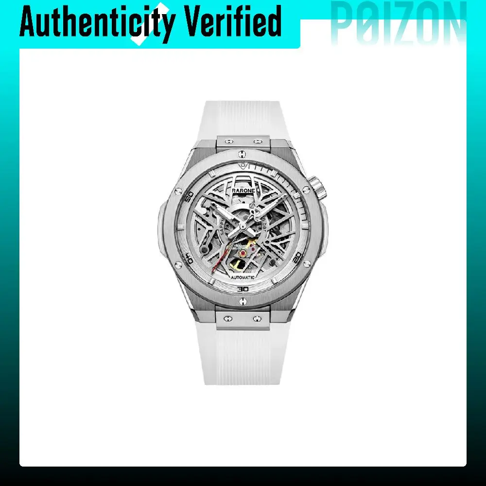 RARONE Little Twin Stars Collection Classic Mechanical Movement Silicone Strap Watch Men's Watches 8840139