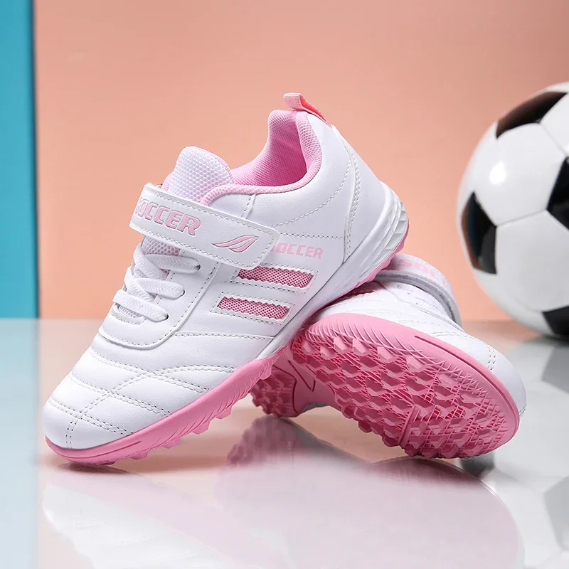 

Children's Football Shoes Flat Bottom Training Cleats Anti-slip Boys Girls Middle School Kids Soccer Shoes Comfortable Sports