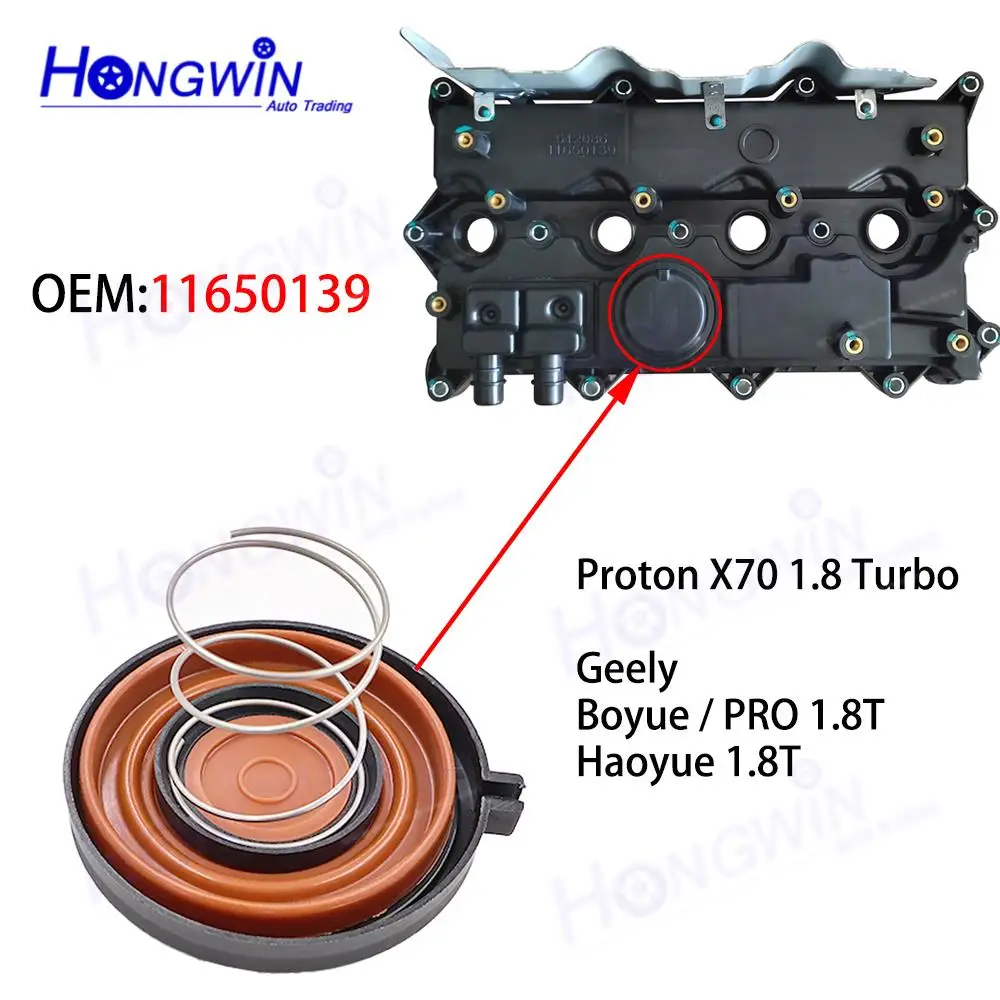 

1PC 11650139 Engine Valve Cover Repair Kit For Geely Boyue PRO Haoyue 1.8T Proton X70 1.8 Turbo For Volvo