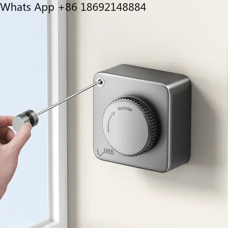 Invisible Clothesline Shrink Drying Clothes Artifact for Indoor Non-Punching Bathroom Telescopic Balcony Wire Rope Sub-Rack