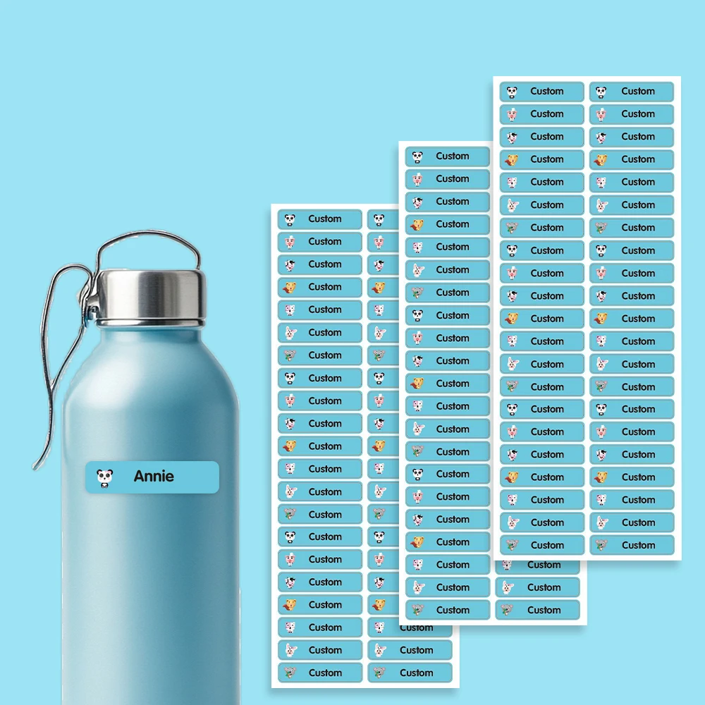 

42/84/126/168 шт. Наклейки с прозрачными именами, размером 1,73x0,78 дюйма, для школы/офиса. Милые дизайны, долговечные.