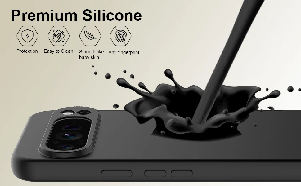 Hochwertige, hautfreundliche, weiche Silikon-Anti-Drop-Telefonhülle für Google Pixel 10 Pro XL 9, 8, 7, 9A, 8A, 7A, stoßfeste Schutzhülle – Detail 4