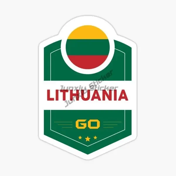 Lithuania LT Flag Map National Emblem Creative Sticker for Decorate Car Motorcycle Helmet Window Fridge Wall Decal Accessories view 2