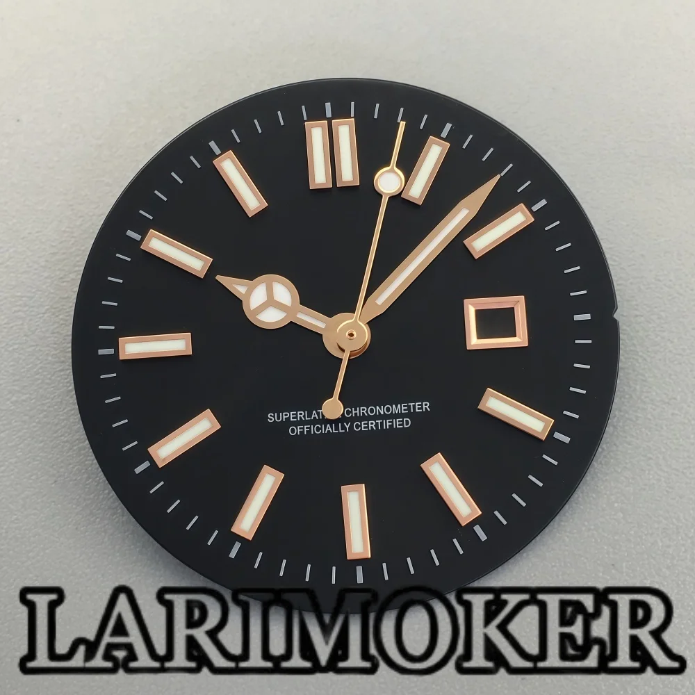 LARIMOKER NH05 Dial 24.5mm Watch Dial Date Green Luminous With Hand Suitable for NH05 NH06 Movement Watch Accessories