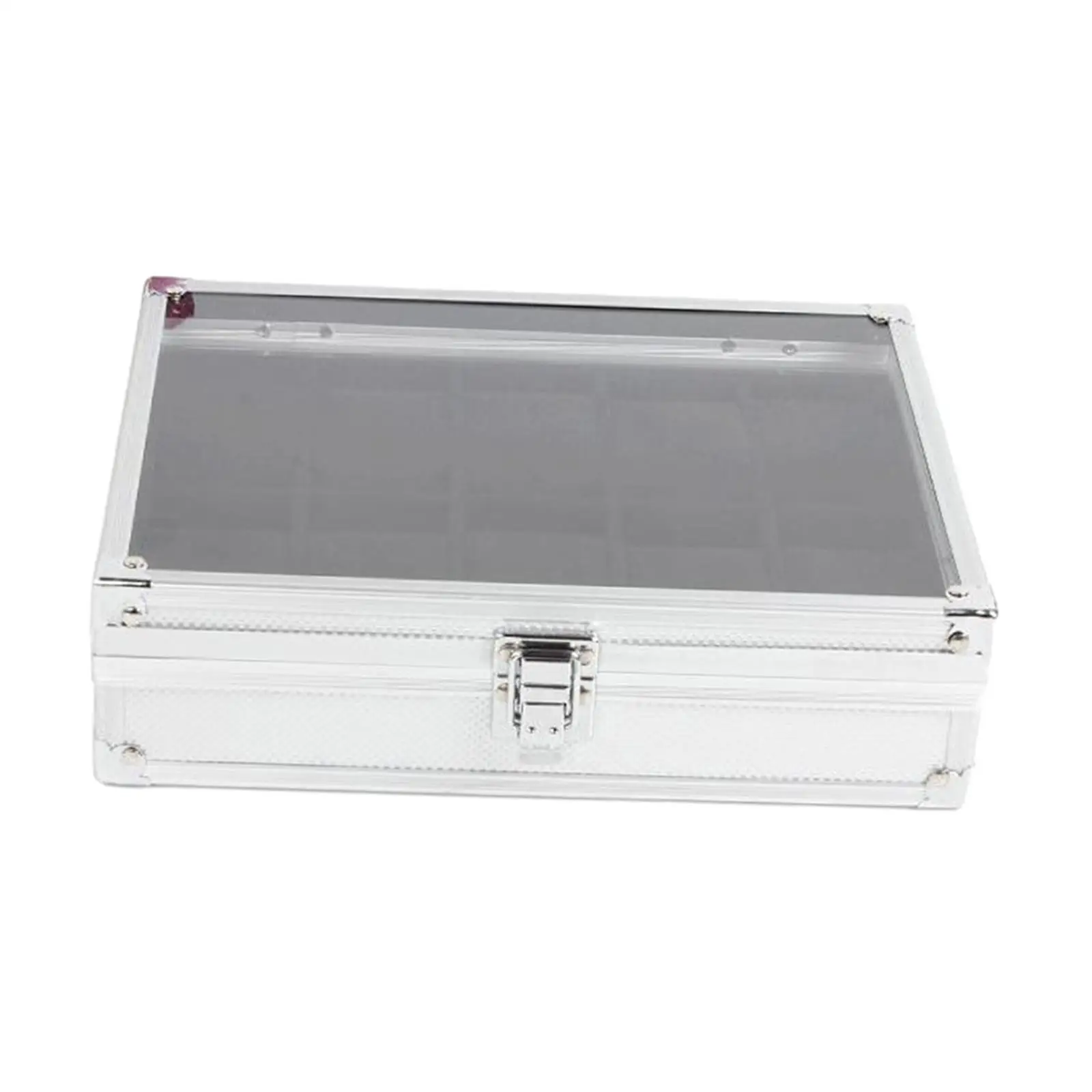 

12 Slots Watch Box with Clear Lid Birthday Gifts Watch Showcase Watch Storage Case Watch Organizer for Office Dresser Cabinet