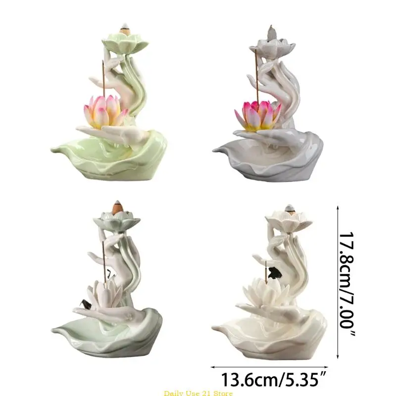 Stylish Ceramic Backflow Incenses Burners Handmade Incenses Burners Holder