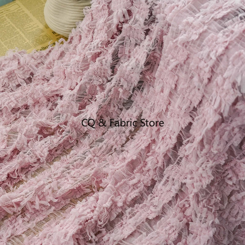 Summer Spring Lace Sexy Embroidered Fabric Multi Color Elegant Dress Gown Women Clothing Material