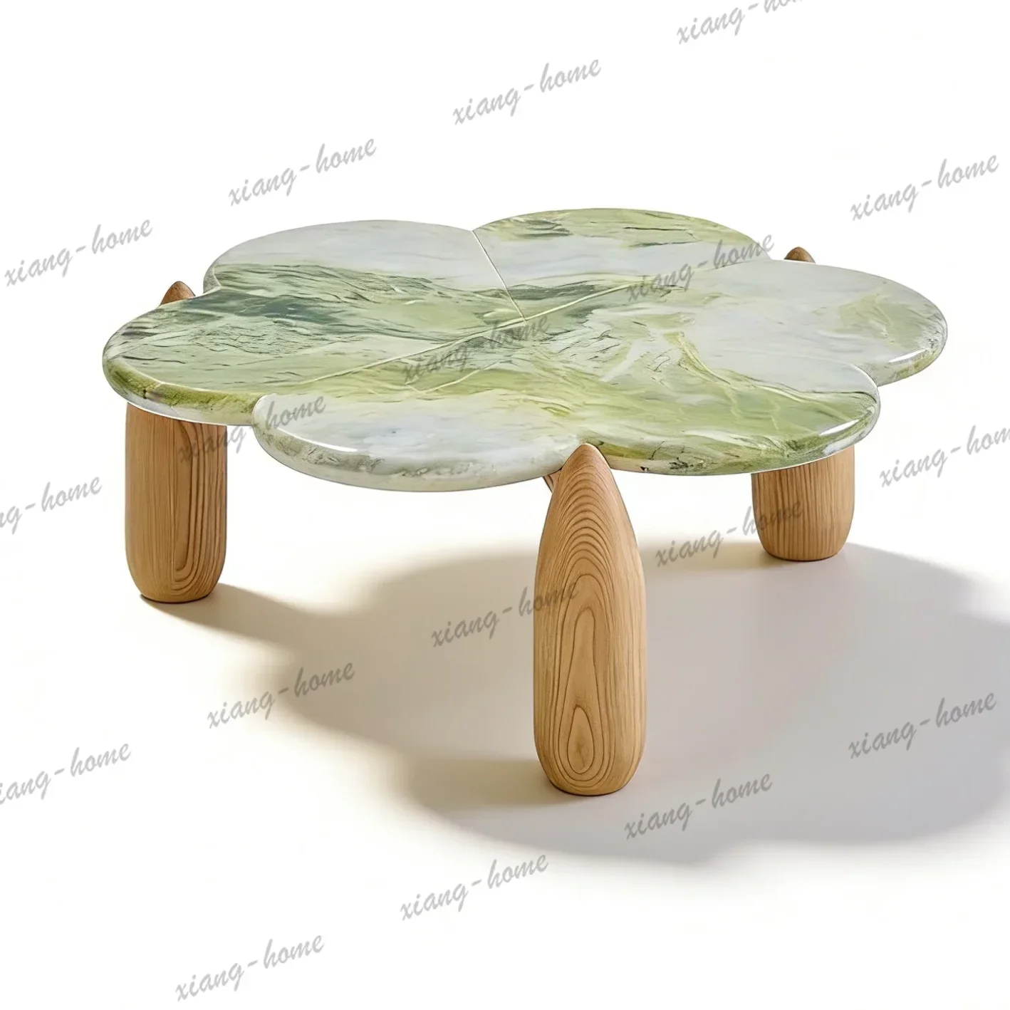 PG Mountain Stream Coffee Table, Vintage Marble Design for Small Space, Modern Luxury, Heat & Scratch Resistant, Customizable