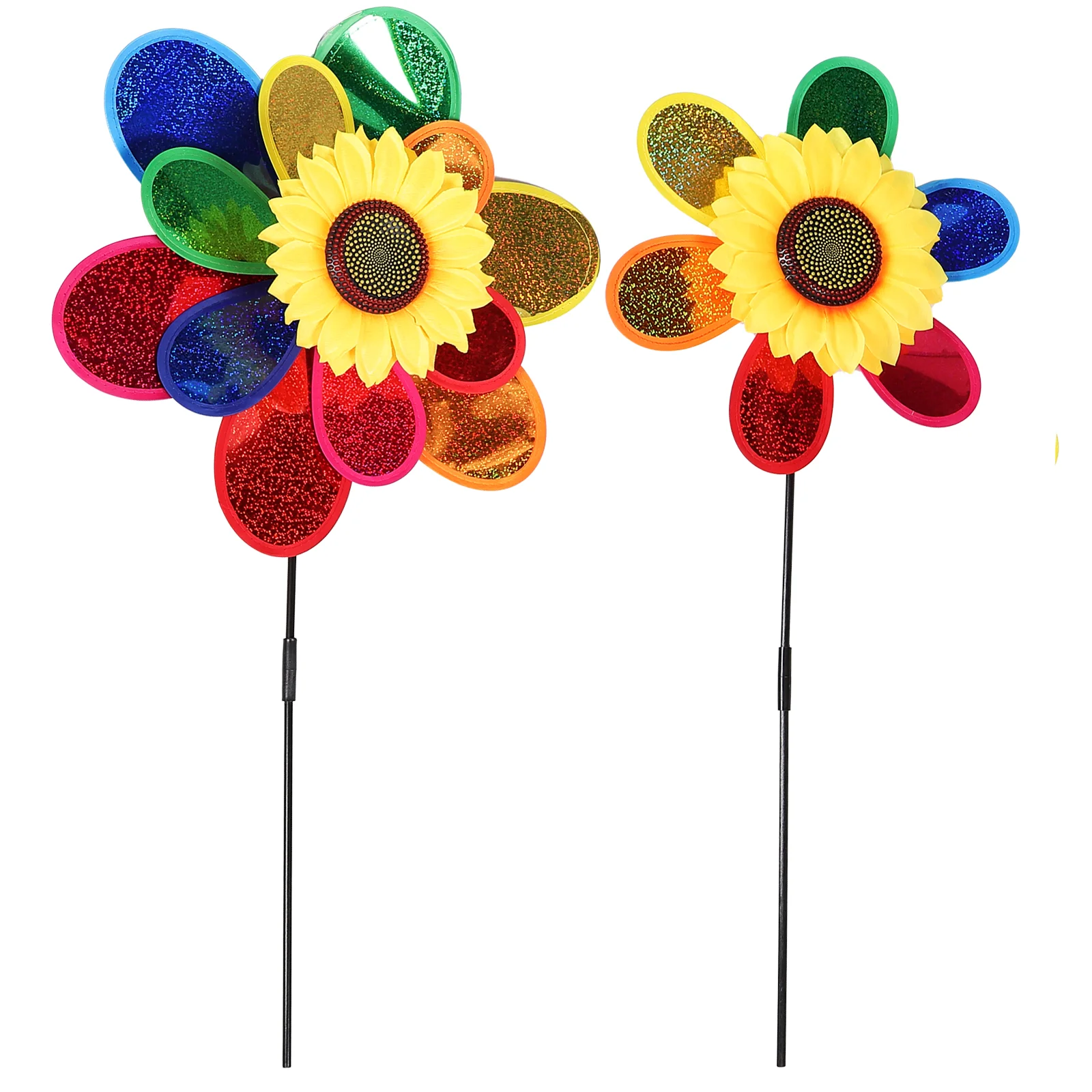 Sunflower Windmill Colorful Garden Ornament Landscape Pinwheels Outdoor Decor Plastic Ornaments