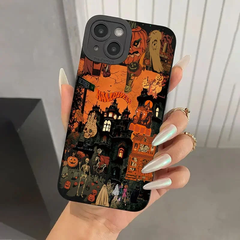 

Halloween Ghost Castle Pattern Phone Case For iPhone 13 16 11 15 14 12 Pro Max 16E XR X XS 13 11 Pro 7 8 SE 14 15 16 Plus Cover