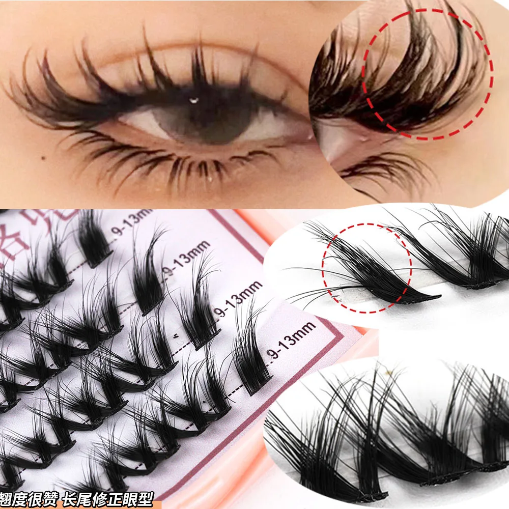 NUOVO Mix 8DFluffy Singolo Cluster Estensione Ciglia Segmentato Visone Naturale Cat Eye Effetto trucco Ciglia Individuali Ciglia Finte