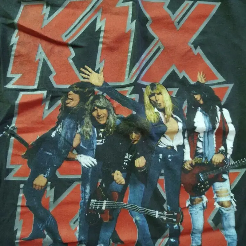 

Винтажная футболка In Concert Live Kix Band, черная, S 234XL