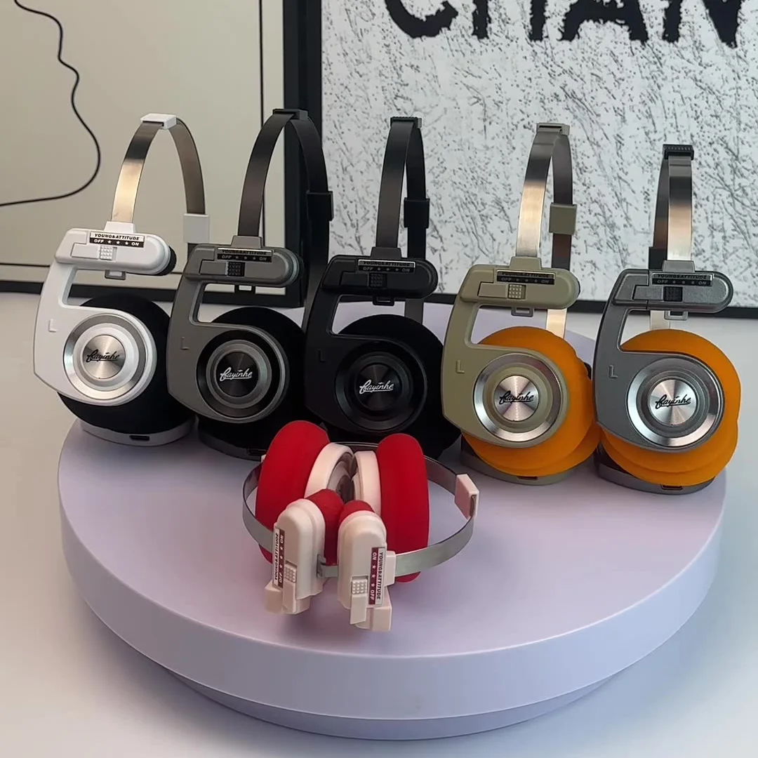 

Rechargable Headset Bluetooth 5.3 Light Weight Design Foldable Portable Long Battery Life Good Sound Quality Retro Earphone