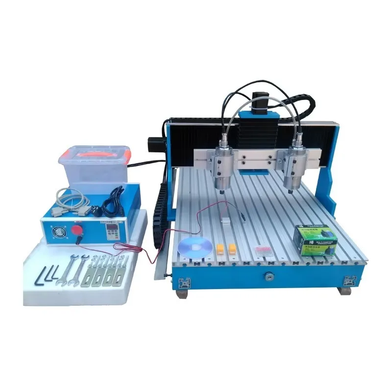 Double-spindle CNC Machine 6090 Linear Guide Rail Engraving Milling Machine