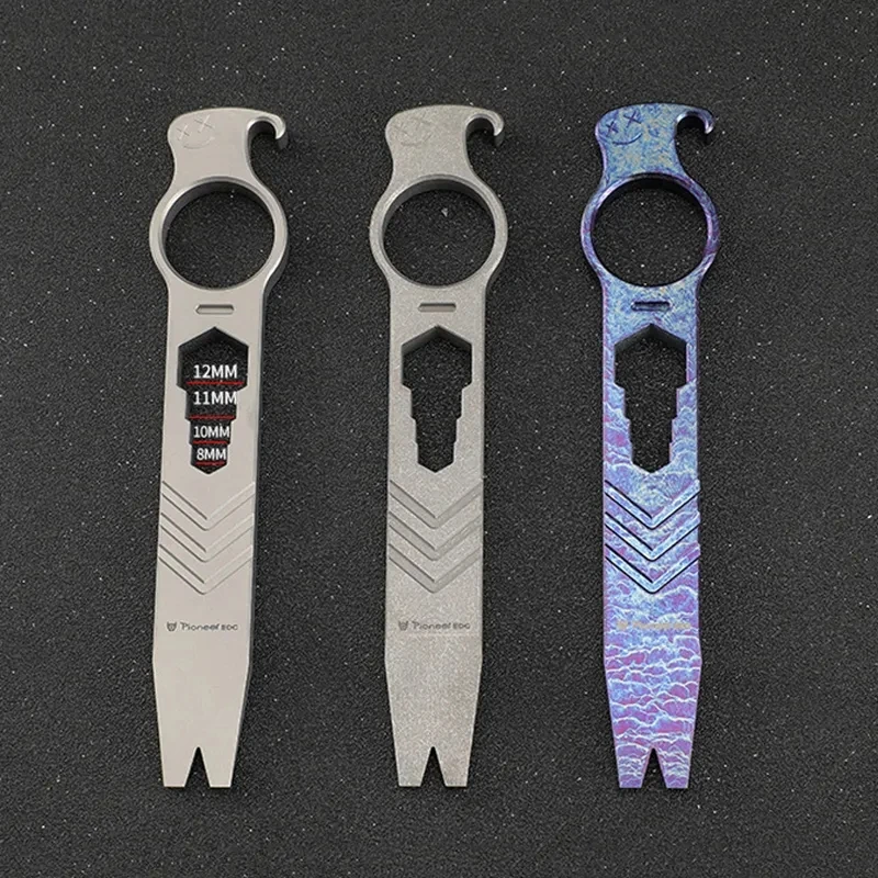 

Mini Titanium Alloy Crowbar Camping Equipment Portable Multitool Wrench EDC Multifunctional Survival Tool Outdoor Bottle Opener