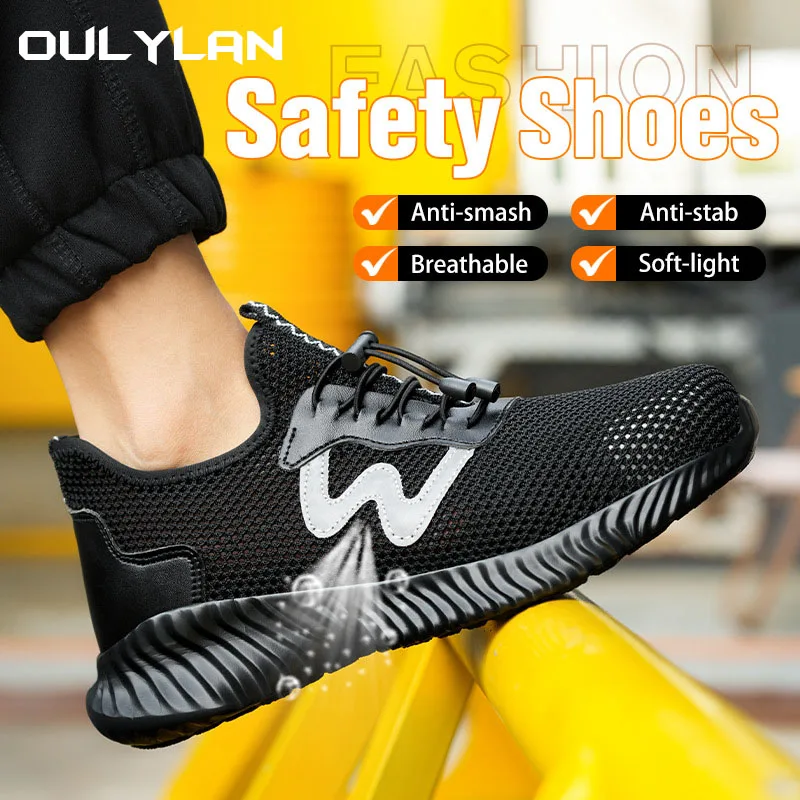 

Large mesh rubber sole labor protection shoes are lightweight, anti smash, anti puncture, comfortable and safe, with plastic toe