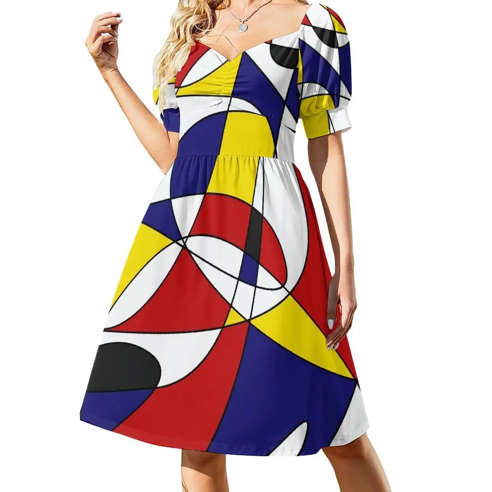 

MONDRIAN AND GAUSS Sleeveless Dress Summer women's clothing summer dress Dress