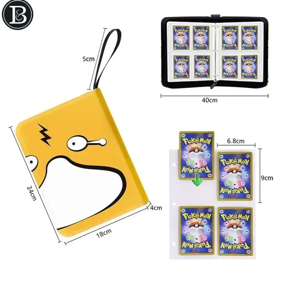 2025  Binder Trading Card para Pokemon, Cartão Coleção Binder, Titular do livro personalizado com 50 mangas, 400 bolsos