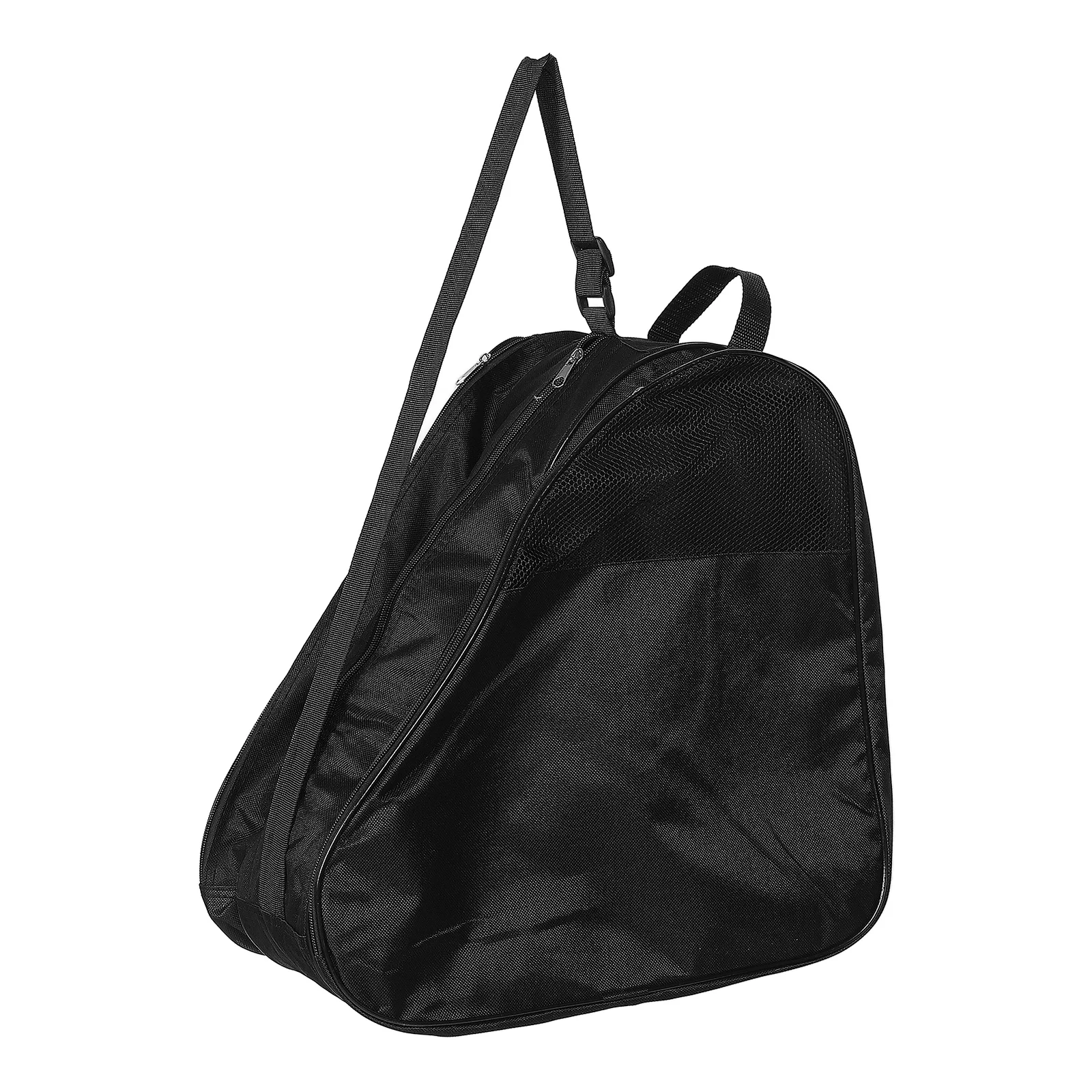 Bolsa elegante para patins, 3 camadas, grande capacidade, organizador de patins, ergonômica, leve, multifuncional, mochila de ombro para