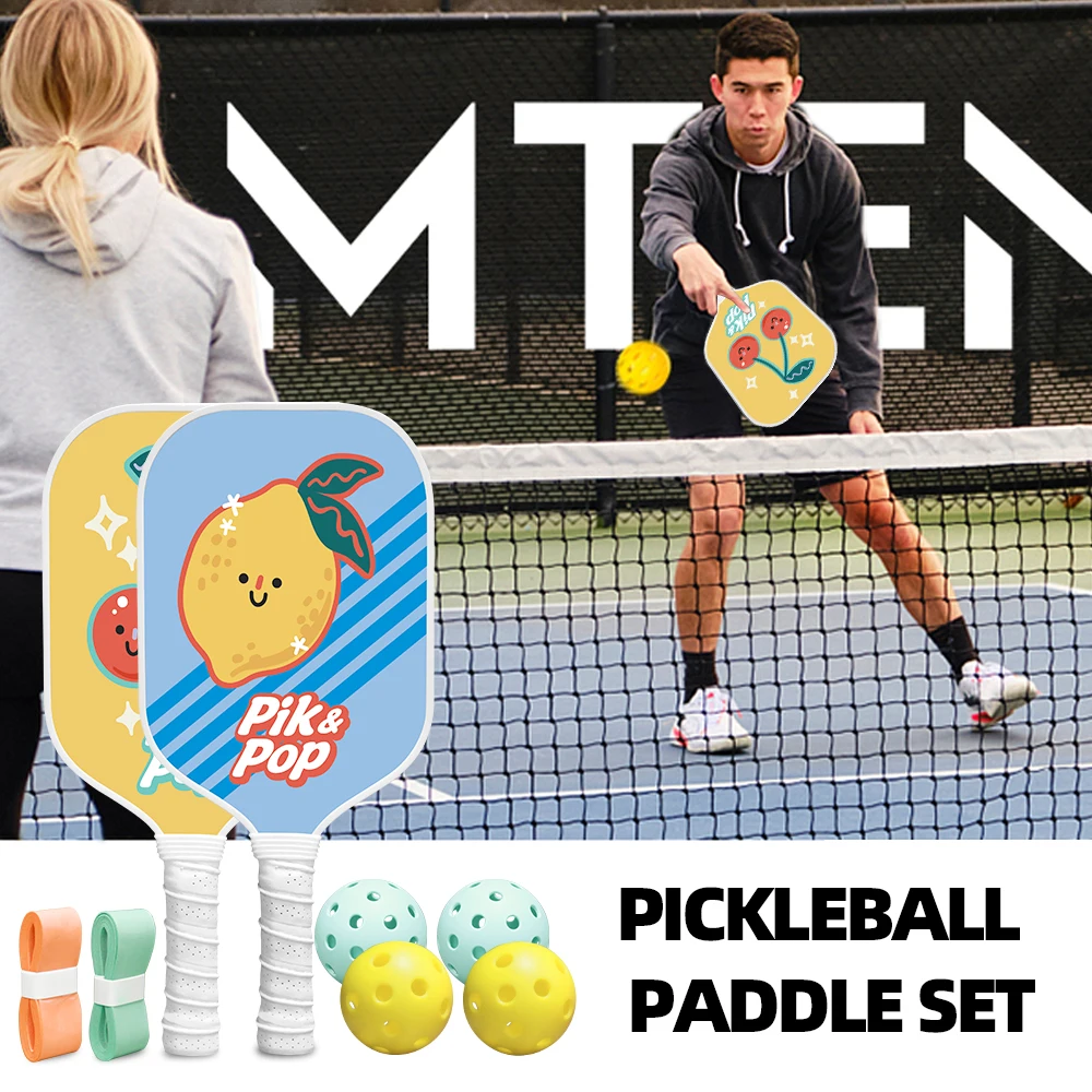 مجموعة كرات البيسبول مكونة من لاعبين مكونة من 2 مجاديف من الألياف الزجاجية الفاخرة، قرص عسل من مادة البولي بروبيلين للتحكم والطاقة، تتضمن حقيبة حمل وقبضة Ta #2