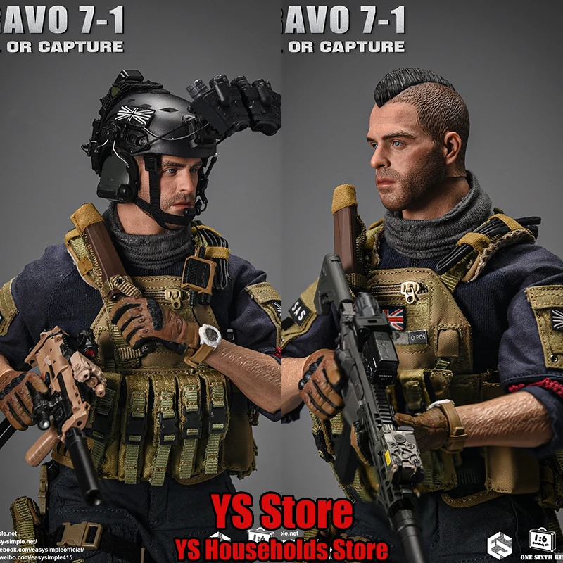 EASY&SIMPLE ES GA1009 1/6 BRAVO7-1 Military Cloth Action Figure Kill Or Capture Tatical Series Collectible 12“ Soldier Model
