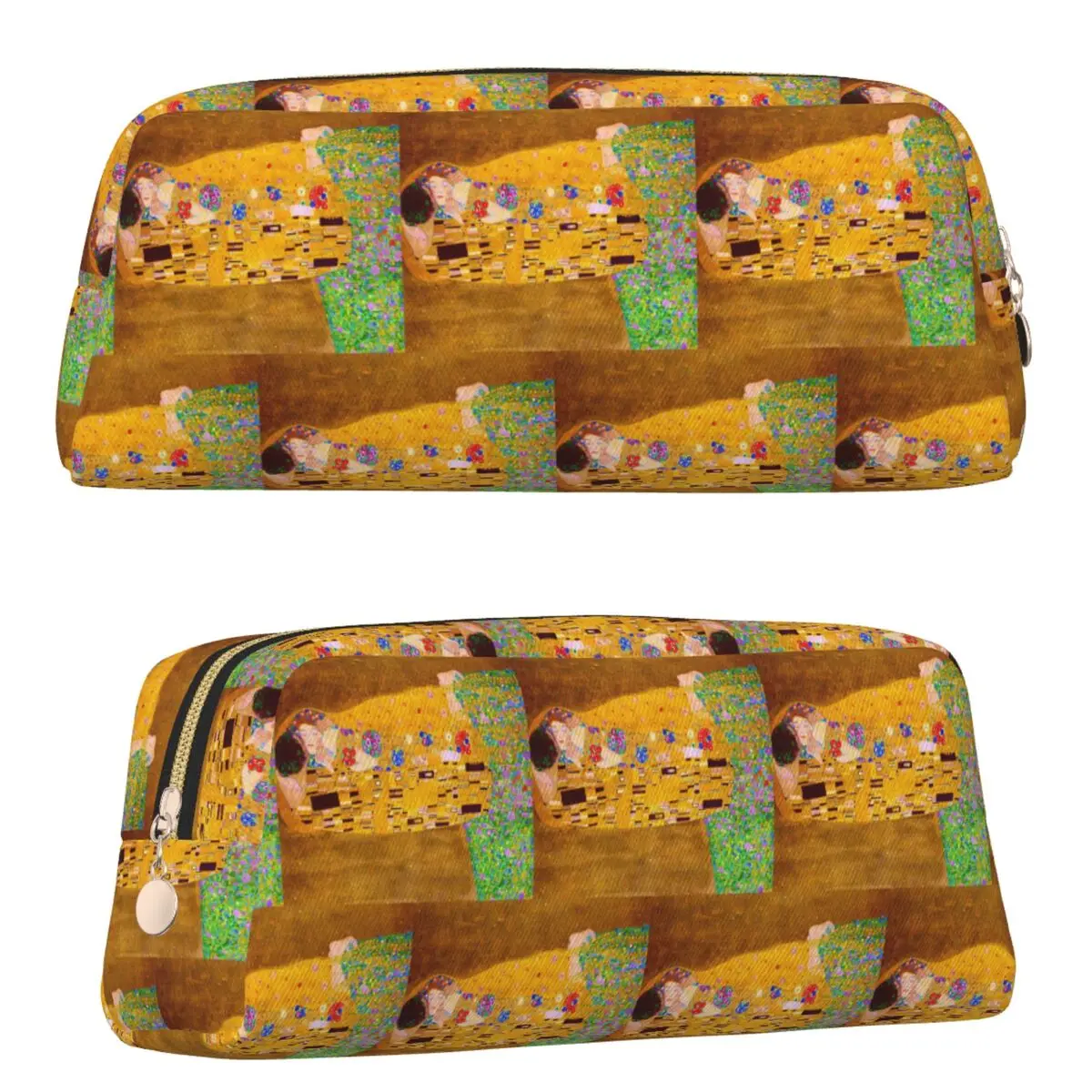 Gustav Klimt The Kiss Abstract Freyas Art Pencil Cases for Students School Pen Box Pencil Bag Pencil Pouch Storage Stationery