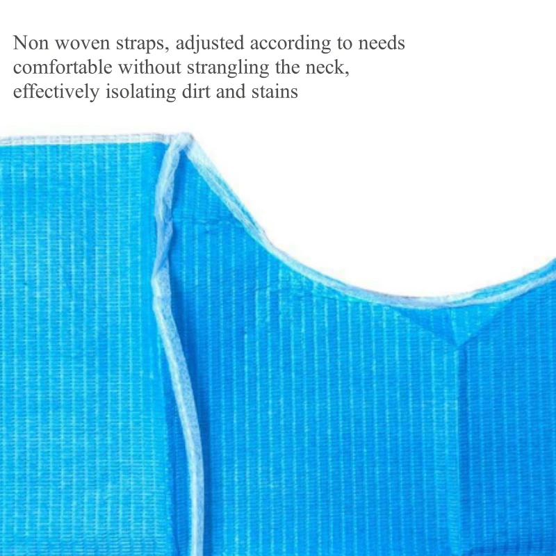  10Pcs Cute Teeth Patten Dental Bibs with Tie Waterproof Sheets Disposable Patient Apron Neckerchief Scarf  Dentistry Material