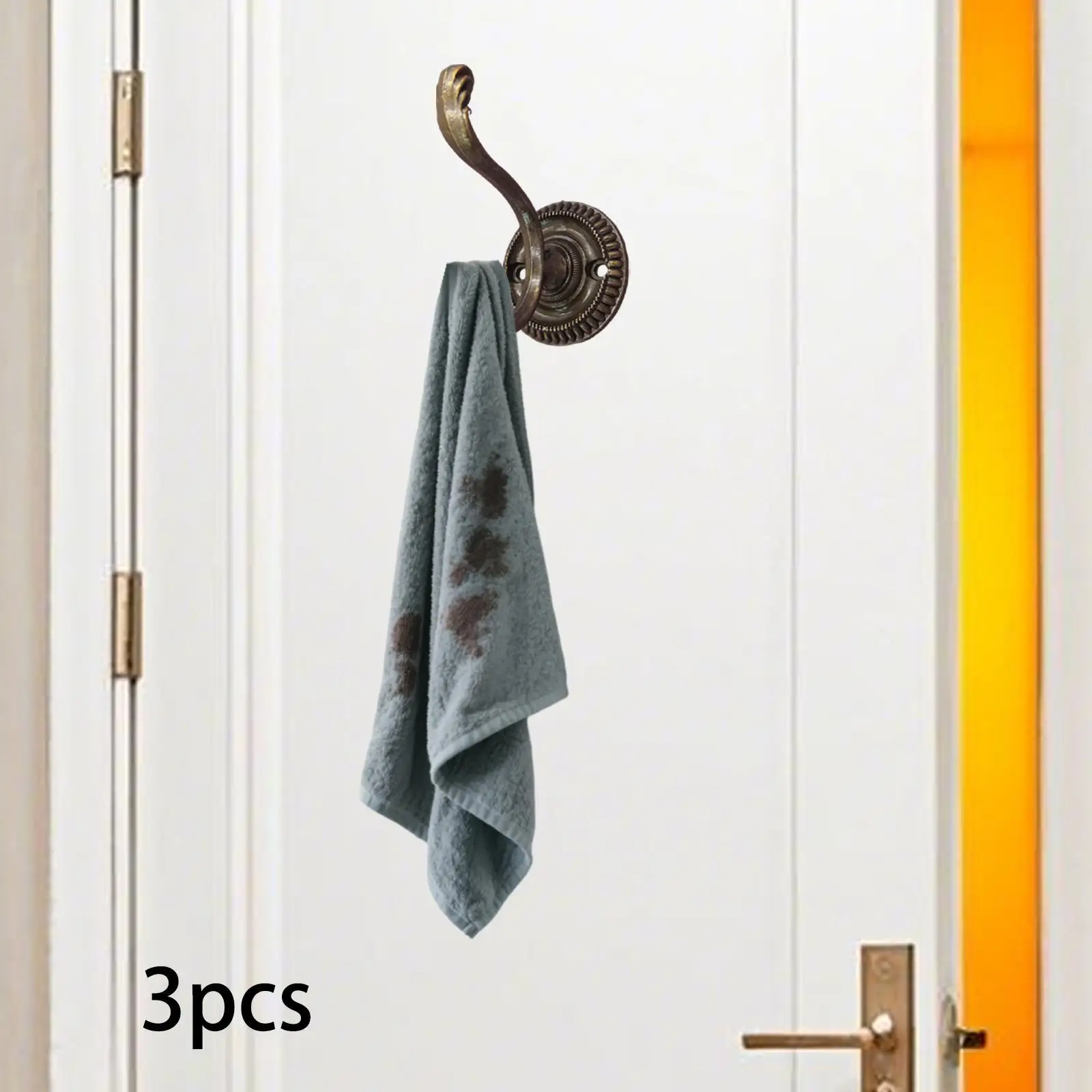 

3 шт., винтажные дизайнерские крючки для одежды, многофункциональные дверные крючки 6x4 см