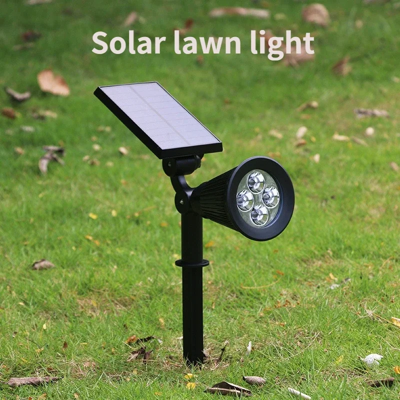 

Outdoor Solar Spotlights Ground-plugged Lawn lamp LED 4Bulbs IP65 Waterproof Garden Stone Decorative Lamp tree-expanding light