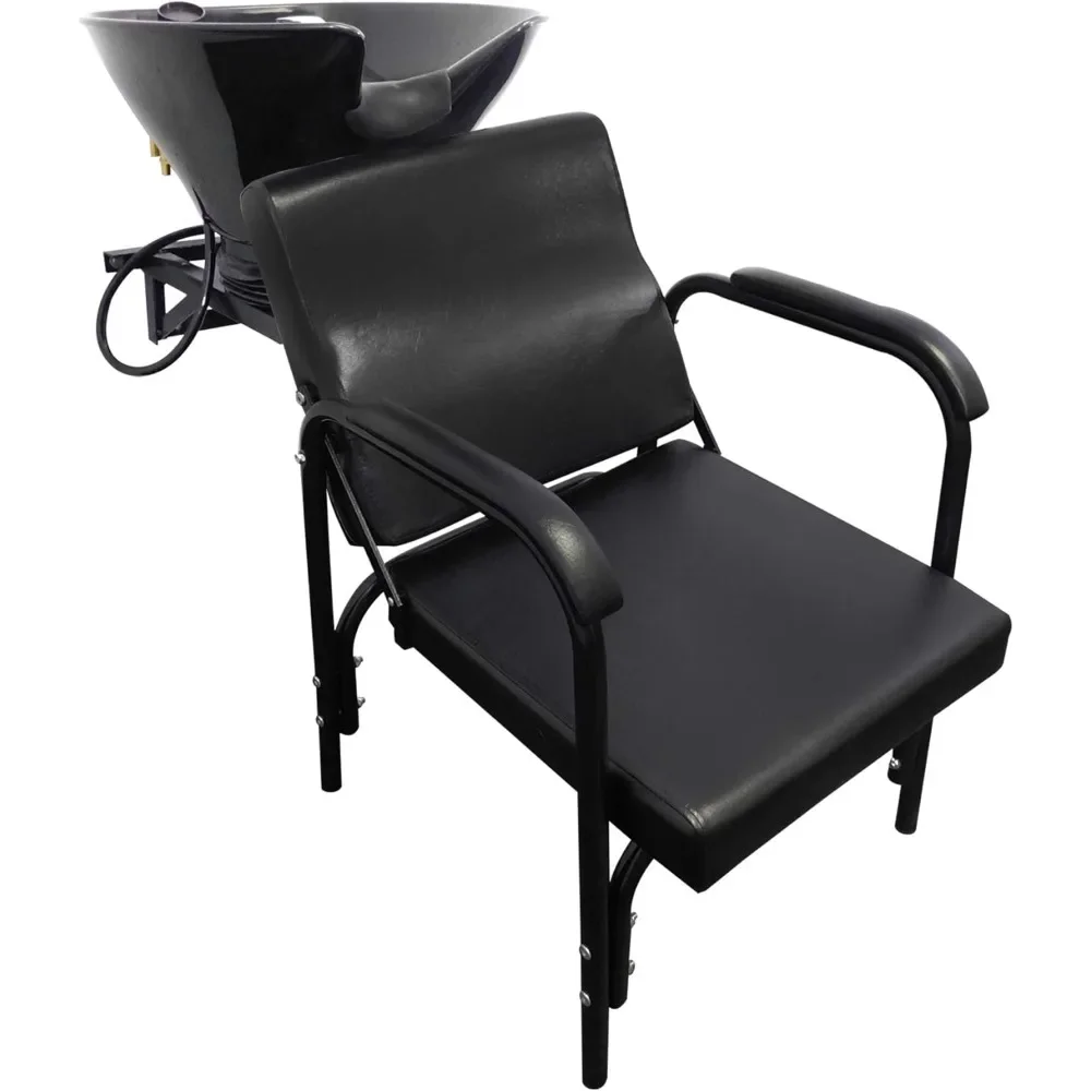 Salon Shampoo Tilt Bowl Sink Wall Mounted Reclining Shampoo Chair