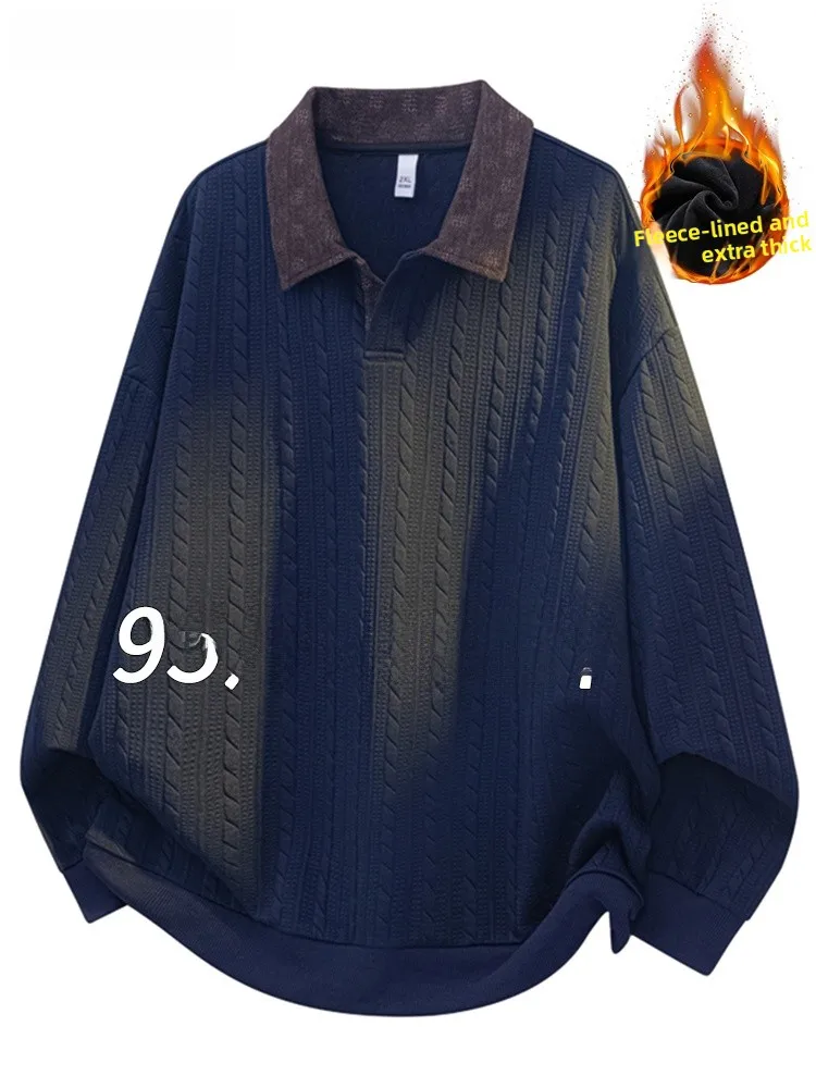 

Men's Fce Lined Casual Long Sve Hoodie irt Autumn Winter Faion Urban Sle Large Size Loose Fit Polyester Fabric