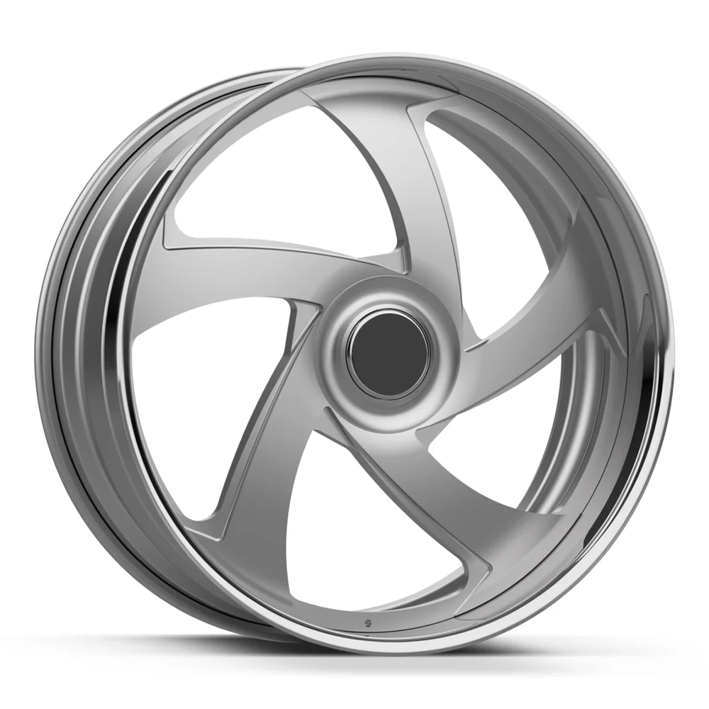Two-piece Luxury Car Wheels 20-32 Inch 5x127 Five-spoke Brushed Silver Deep Dish Forged Wheel Rims for Chevrolet C/K Pickup