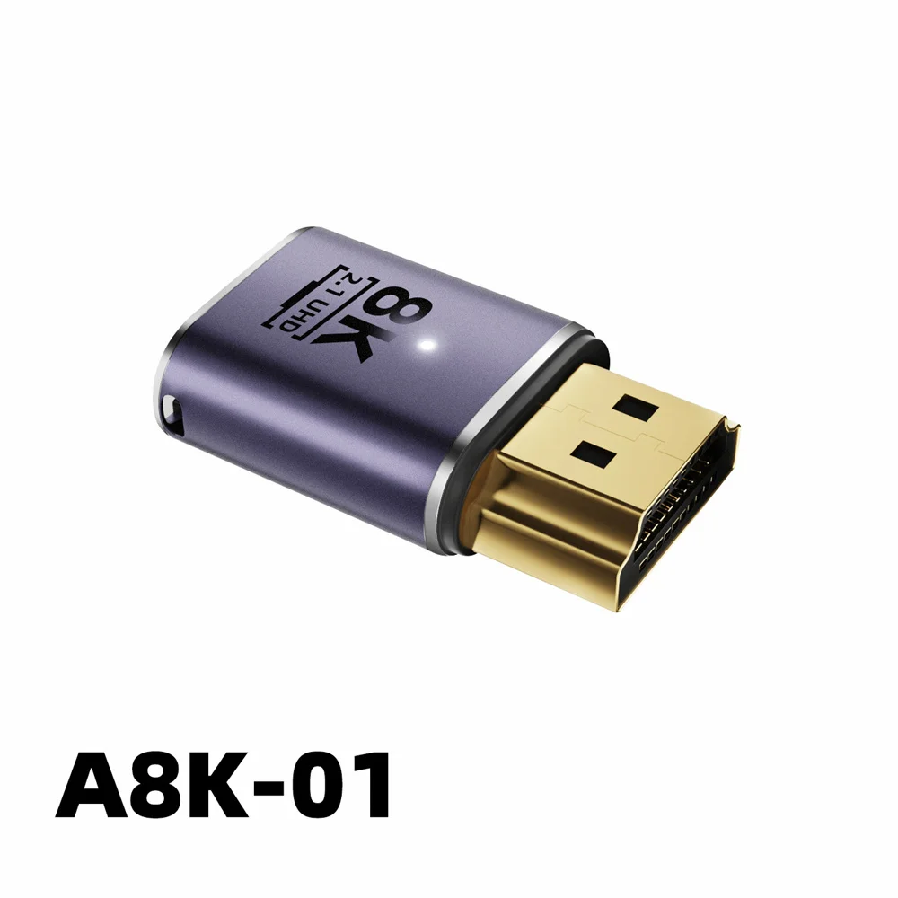 Adaptador de cabo macho para fêmea, conversor para HDTV, PS5, laptop, extensor 4K, 2.1, 1 pc, 2pcs