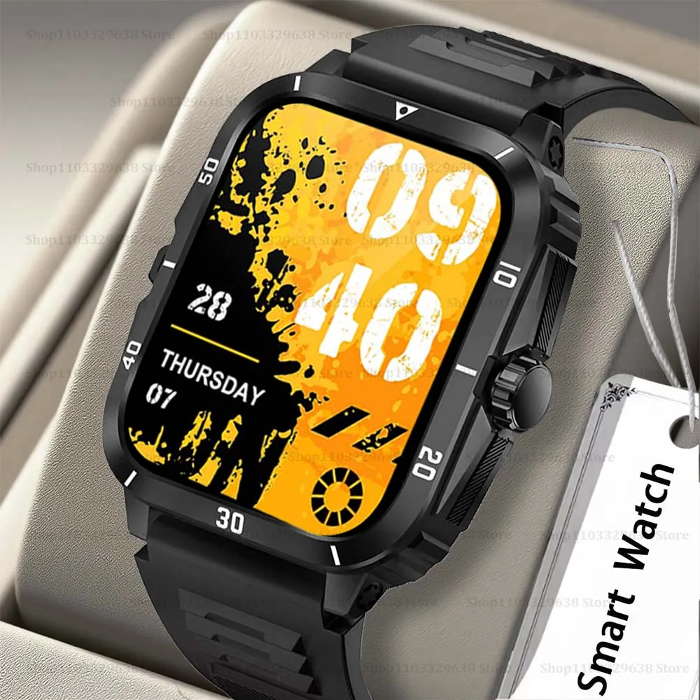 

Мужские смарт-часы в стиле милитари с HD-экраном 1,96 дюйма, отслеживанием траектории движения, беспроводными звонками, мониторингом здоровья, возможностью загрузки пользовательских фото, идеальный подарок, часы для тренировок