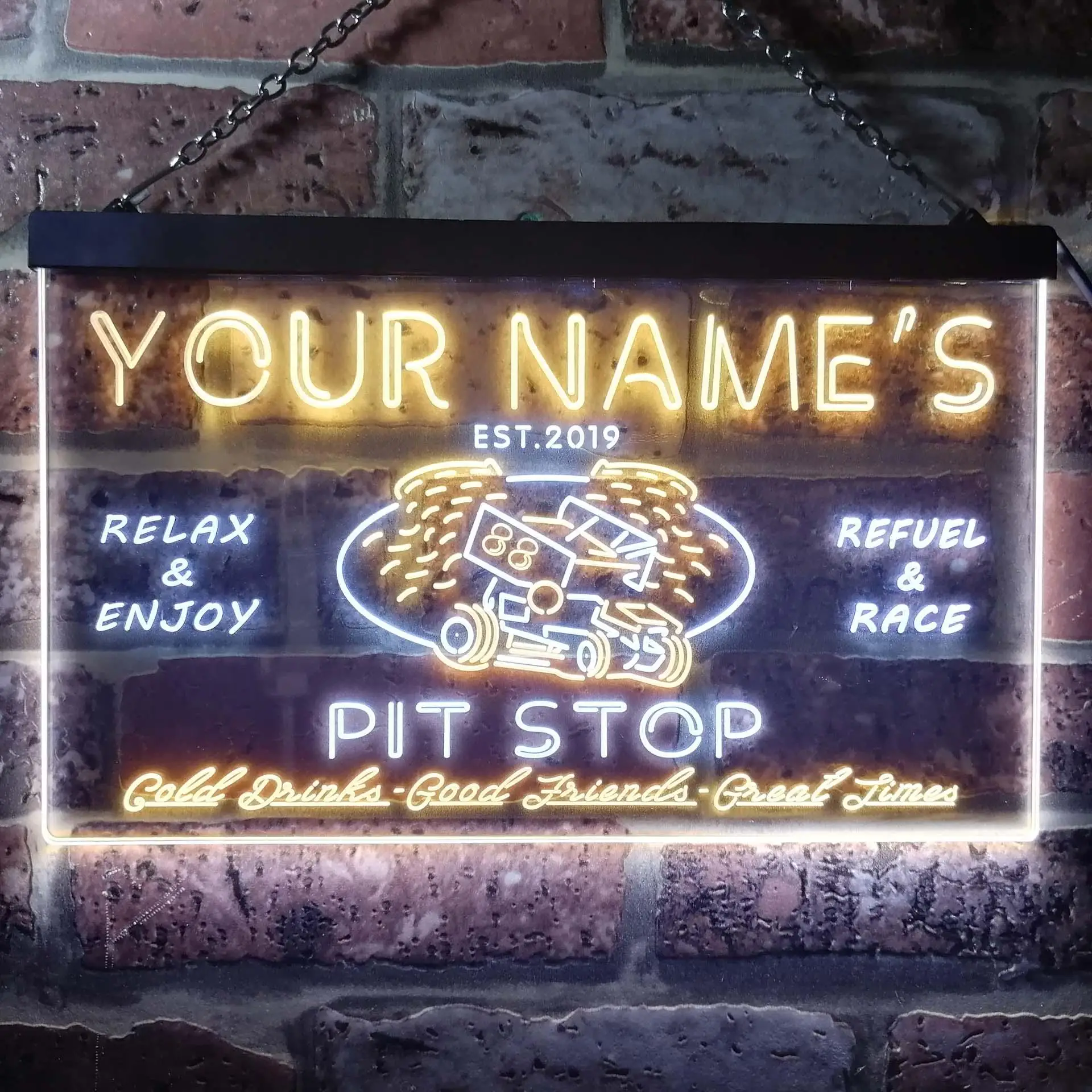 شخصية حفرة وقف المرآب ثنائي اللون بقيادة النيون علامة st6-pu1-tm