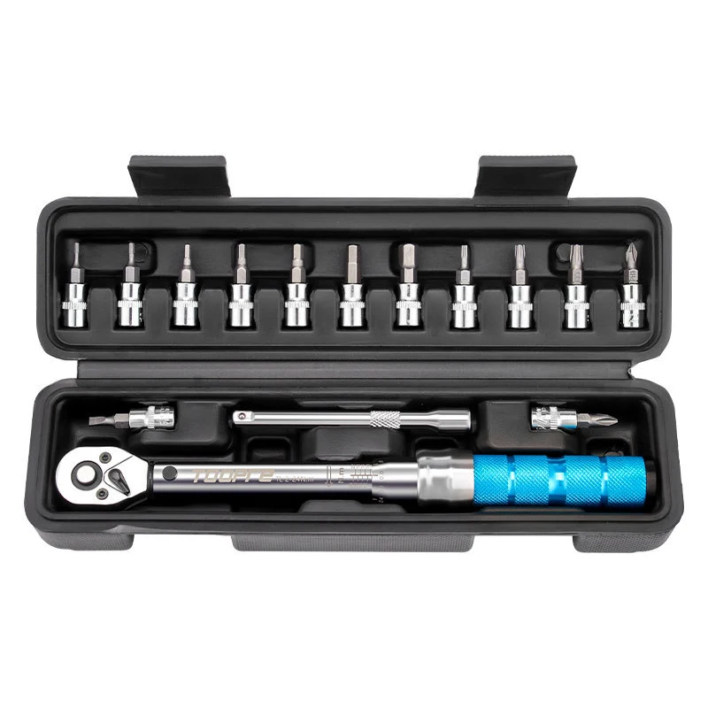 

TOOPRE MTB Road Bike Bicycle Preset Torque Wrench 2Nm to 24Nm Precise Instrument Durable Hexagon T25 Allen Key S2 Prime Steel