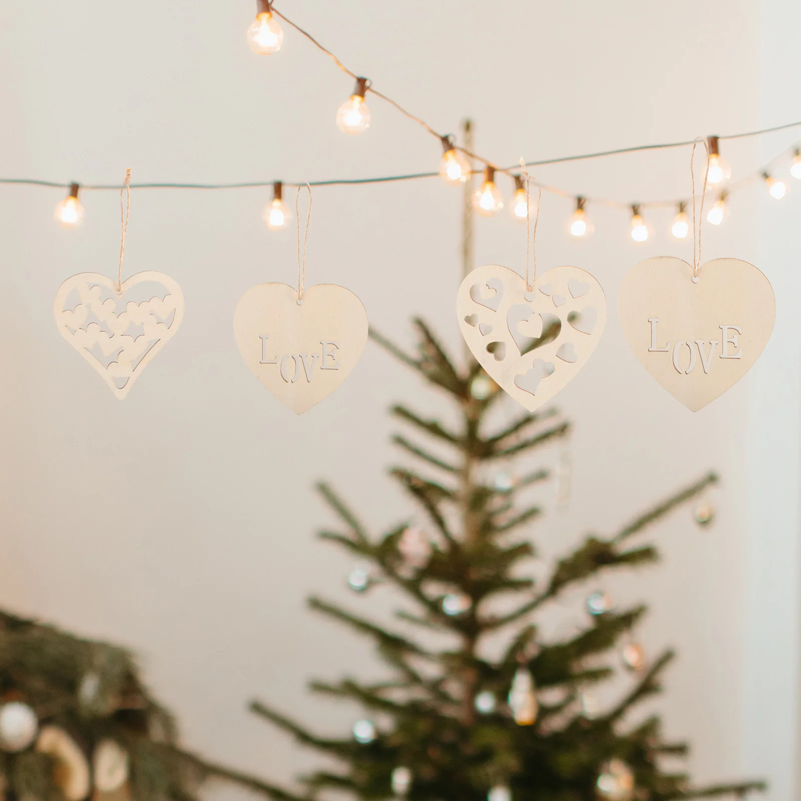 

80pcs Heart Shape Wood Slices Diy Wooden Crafts Unfinished Wood Pieces For Valentine'S Day Decoration Craft Supplies Wooden