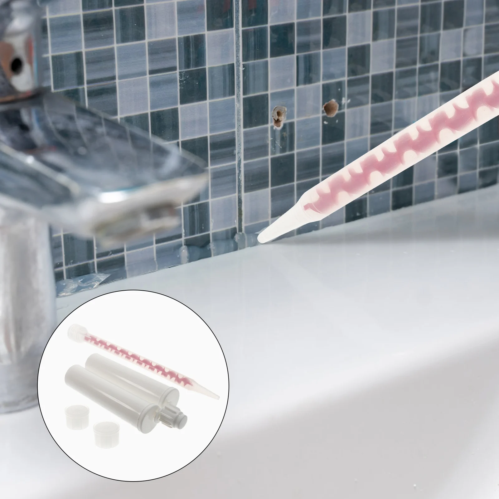 

4 Sets 400ml Reusable Caulk Tubes Empty Latex Sealant Plastic Hose Universal DIY Home Repair Projects Custom Colors