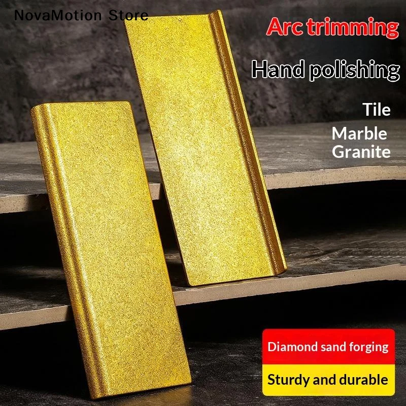 Tile Sanding Paddle,Double Side Grits Hand Polishing Pad 100 Grits,Metal Diamond Sanding Block For Ceramics,Glass,Marble,Granite