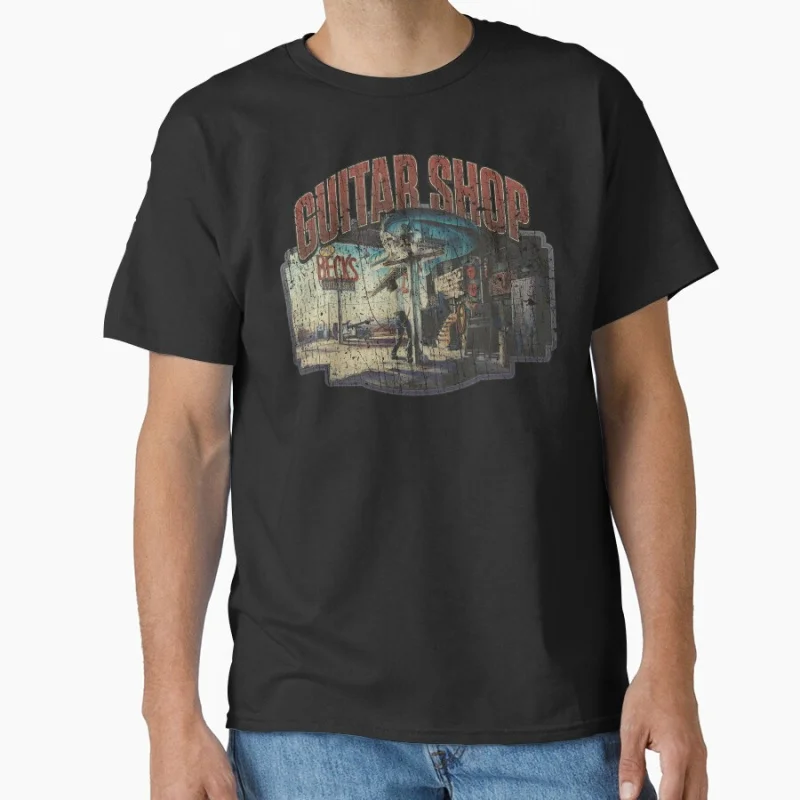 

Beck's Guitar Shop 1989 Retro Worn print tee Vintage gift T shirt for men Large size Tops S-6XL 100% cotton Clothes