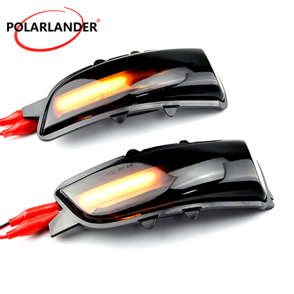 

2Pcs Mirror Warning Turn Signal Easy Installation Stable Without Loosening UV-Resistant Anti-Aging Extend Service Life