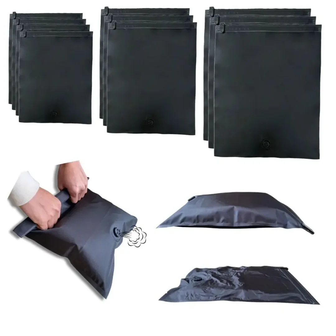 Reusable Hand Roll Vacuum Bags Space Saver Dustproof Vacuum Compression Bag Portable Luggage Vacuum Storage Bag for Travel
