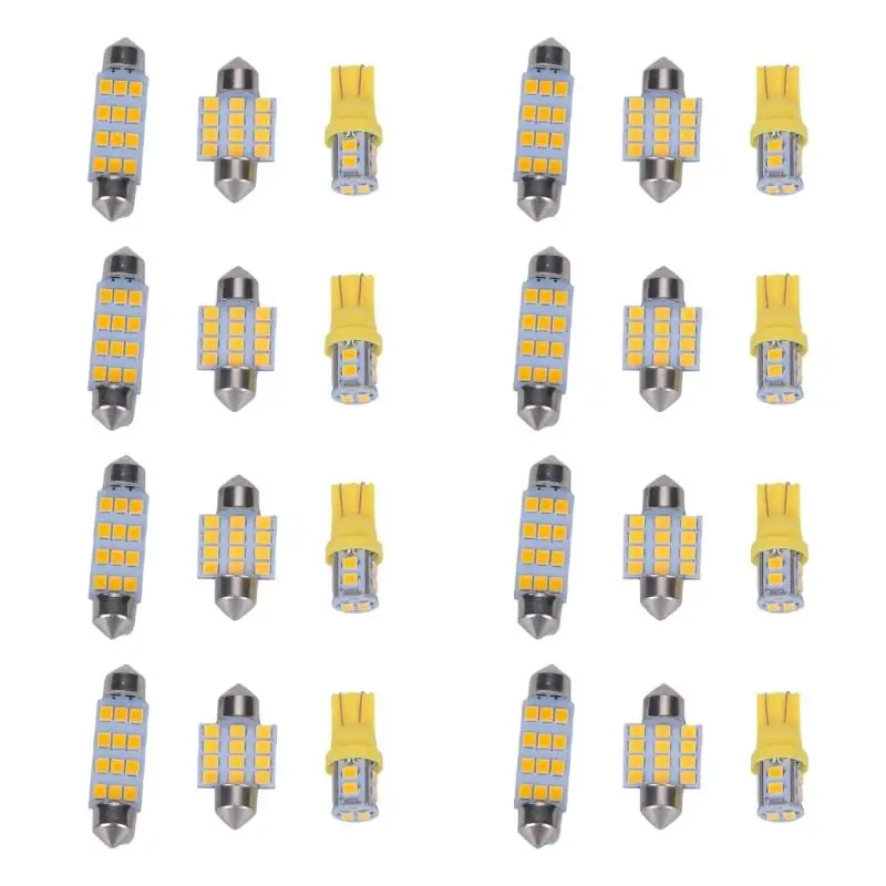 31BC 24 Piece Automotive Interior LED Bulb Set for Vehicle Light Replacement, Spare Maintenance for Car Owners and Garages